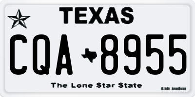 TX license plate CQA8955