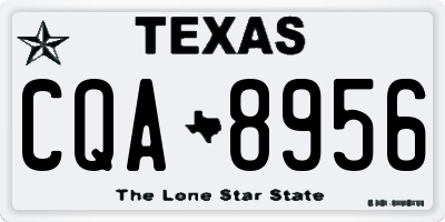 TX license plate CQA8956