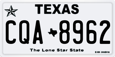 TX license plate CQA8962