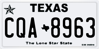 TX license plate CQA8963