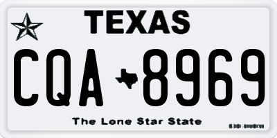 TX license plate CQA8969