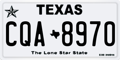 TX license plate CQA8970