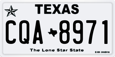 TX license plate CQA8971