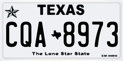TX license plate CQA8973