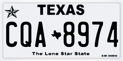 TX license plate CQA8974