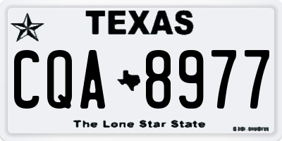 TX license plate CQA8977