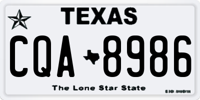 TX license plate CQA8986