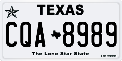 TX license plate CQA8989