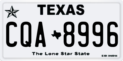 TX license plate CQA8996