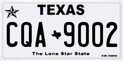 TX license plate CQA9002