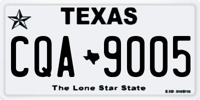 TX license plate CQA9005