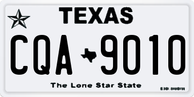 TX license plate CQA9010