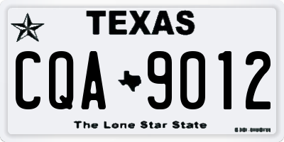 TX license plate CQA9012