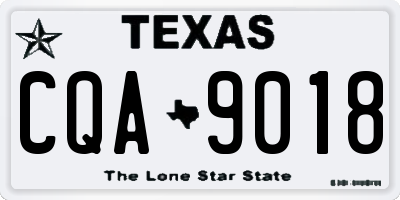 TX license plate CQA9018