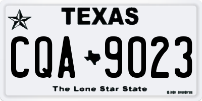 TX license plate CQA9023