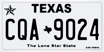 TX license plate CQA9024