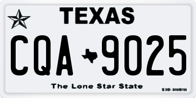 TX license plate CQA9025