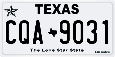 TX license plate CQA9031