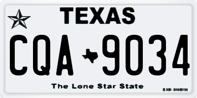 TX license plate CQA9034