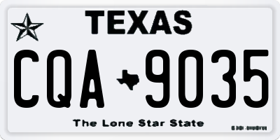TX license plate CQA9035