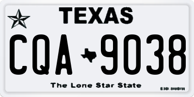 TX license plate CQA9038