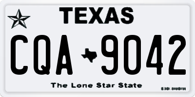 TX license plate CQA9042