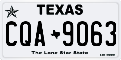 TX license plate CQA9063