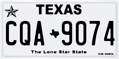 TX license plate CQA9074