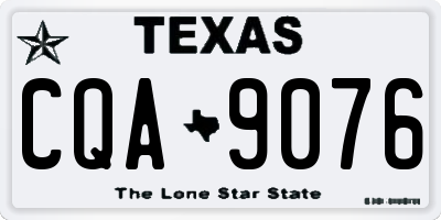 TX license plate CQA9076