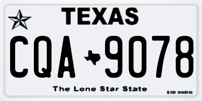 TX license plate CQA9078