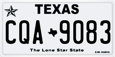 TX license plate CQA9083