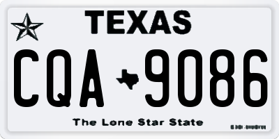 TX license plate CQA9086