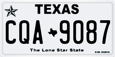 TX license plate CQA9087