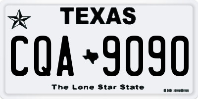 TX license plate CQA9090