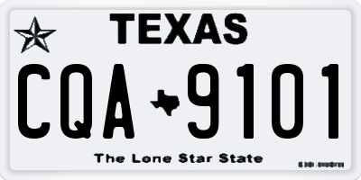 TX license plate CQA9101