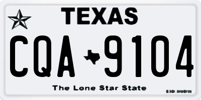 TX license plate CQA9104