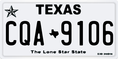 TX license plate CQA9106