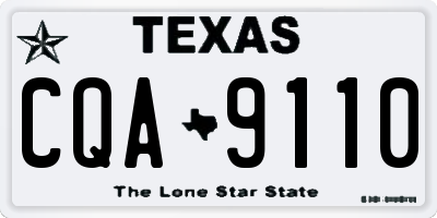 TX license plate CQA9110