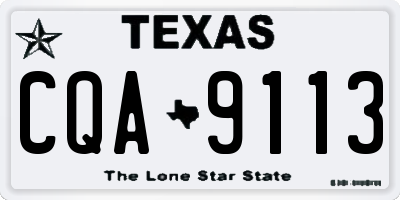 TX license plate CQA9113