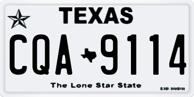 TX license plate CQA9114