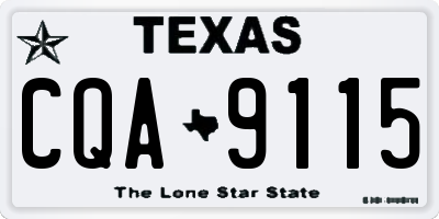 TX license plate CQA9115