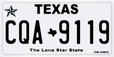 TX license plate CQA9119