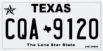 TX license plate CQA9120