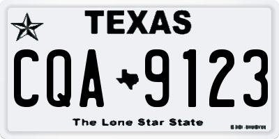 TX license plate CQA9123