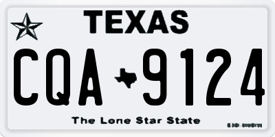 TX license plate CQA9124