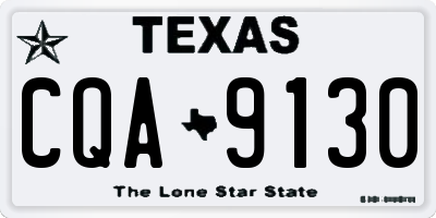 TX license plate CQA9130