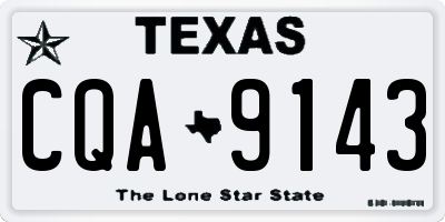 TX license plate CQA9143