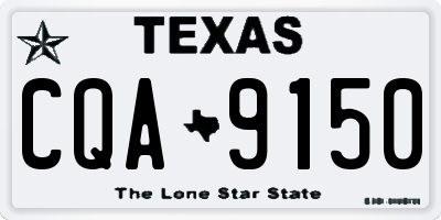 TX license plate CQA9150