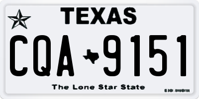 TX license plate CQA9151