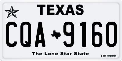 TX license plate CQA9160